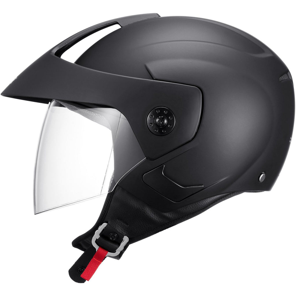 Motorcycle Helmet, 3/4-Face, Smart Street ABS & High Density Helmet with Bluetooth Slot & Interchangeable Lens, DOT Approved Comfortable Motocross Helmet, Fit for Youth & Adults