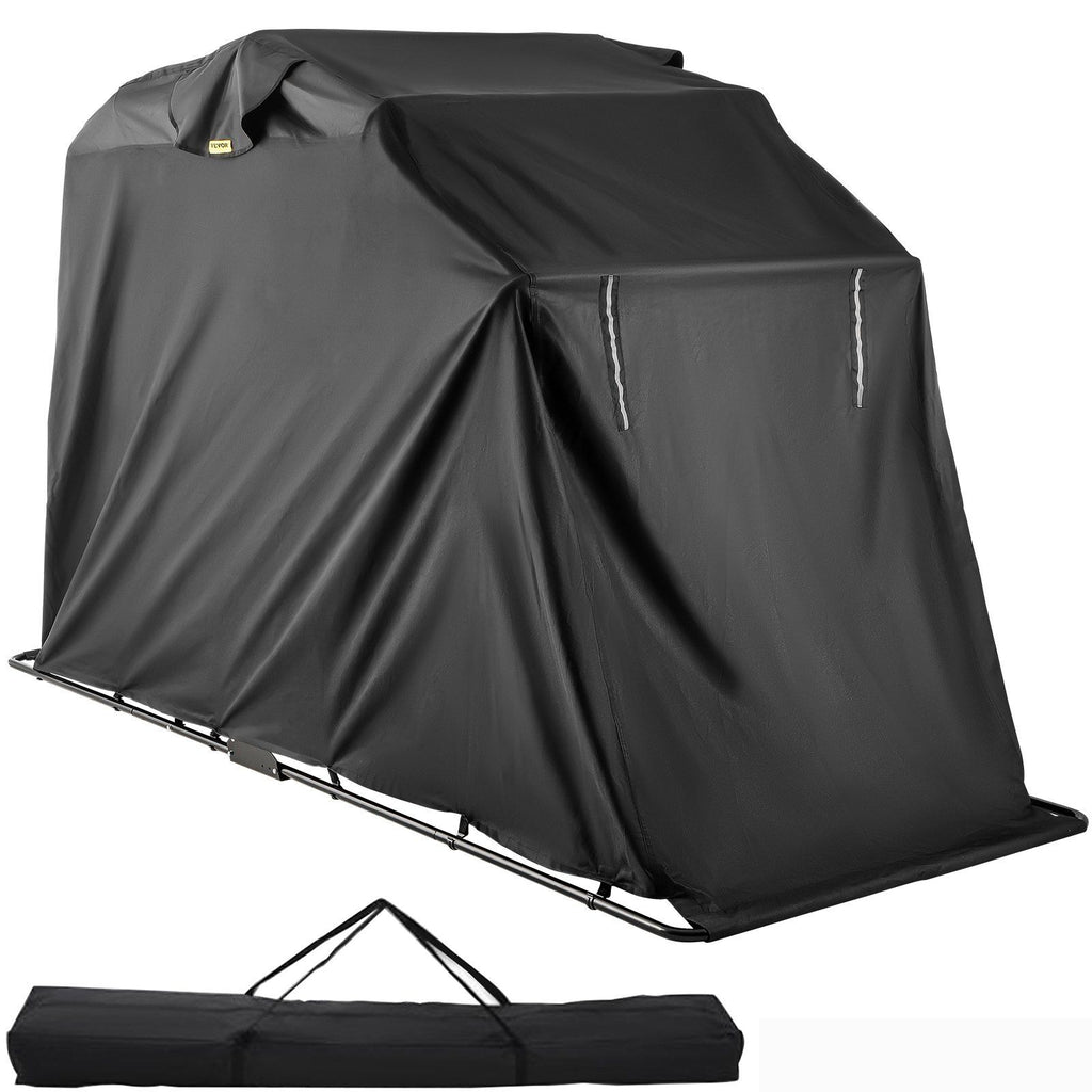 Motorcycle Shelter Shed Strong Frame Motorbike Garage Waterproof 106.3"x 41.3"x 61" Motorbike Cover Tent Scooter Shelter 120055 Hoods for Vehicles