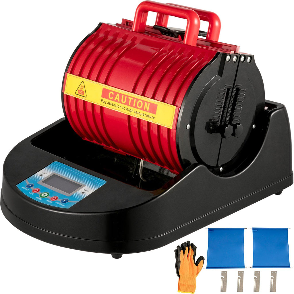 Mug Heat Press 1300W Mug Press Red Heat Press Bottle Multifunctional Cup Mug Sublimation Heat Press Machine Mug Press for Transferring Pictures with 11oz, 280mmm Mugs Heating Accessories