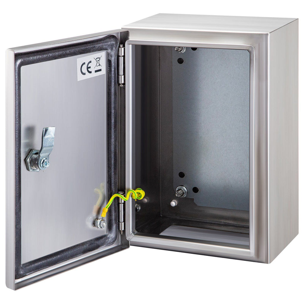 NEMA Stainless Steel Enclosure, 10 x 8 x 4'' NEMA 4X Steel Electrical Box, IP66 Waterproof & Dustproof, Outdoor/Indoor Electrical Junction Box, with Mounting Plate