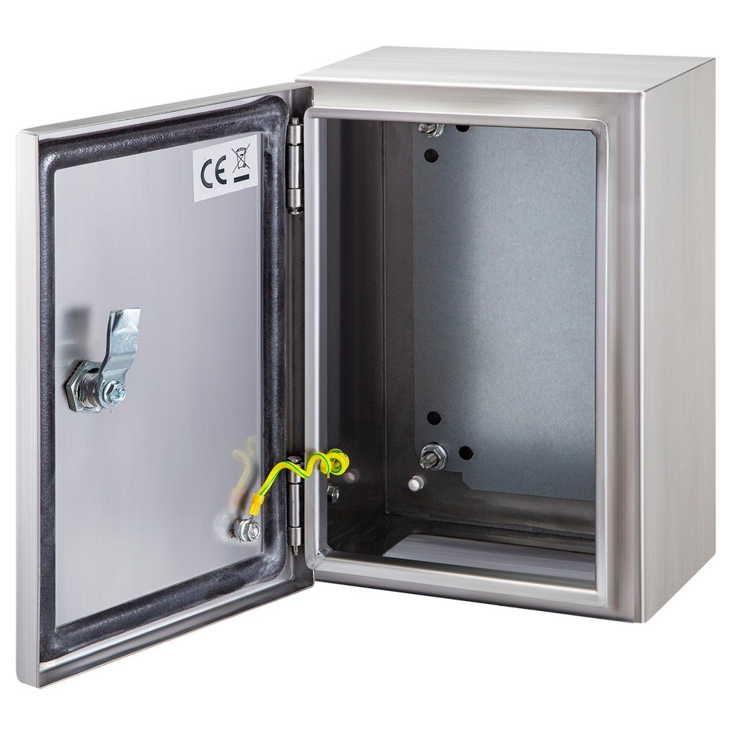 NEMA Stainless Steel Enclosure, 12 x 10 x 6'' NEMA 4X Steel Electrical Box, IP66 Waterproof & Dustproof, Outdoor/Indoor Electrical Junction Box, with Mounting Plate