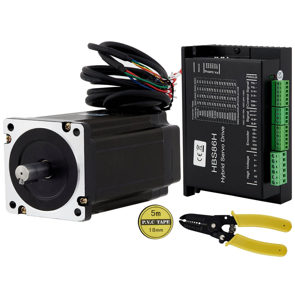 Nema34 12Nm Closed Loop Stepper Servo Motor 2 Phase Hybrid Driver CNC Kit