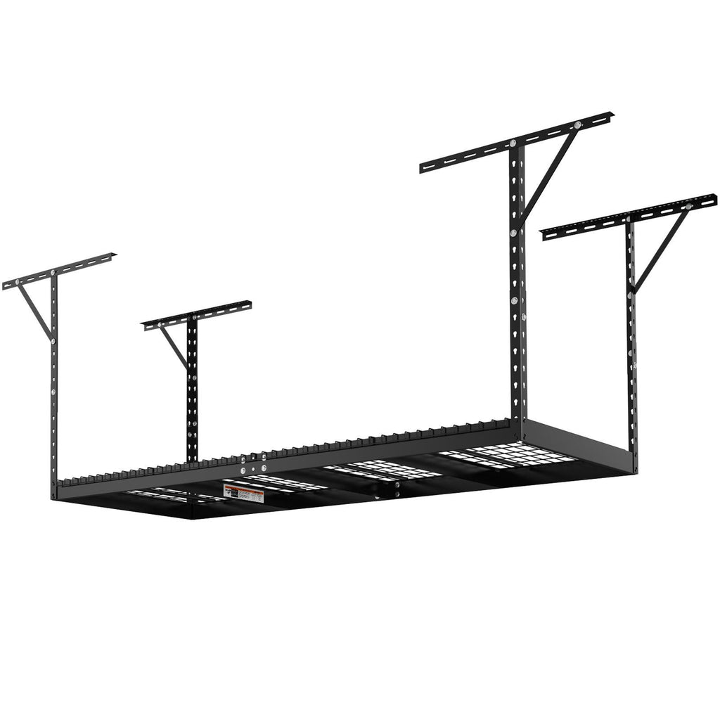 Overhead Garage Storage Rack, 3x8 Garage Ceiling Storage Racks, Heavy Duty Adjustable Cold Rolled Steel Racks for Garage Storage, Organization, 600 lbs Load Capacity, 22''-40"(Black)