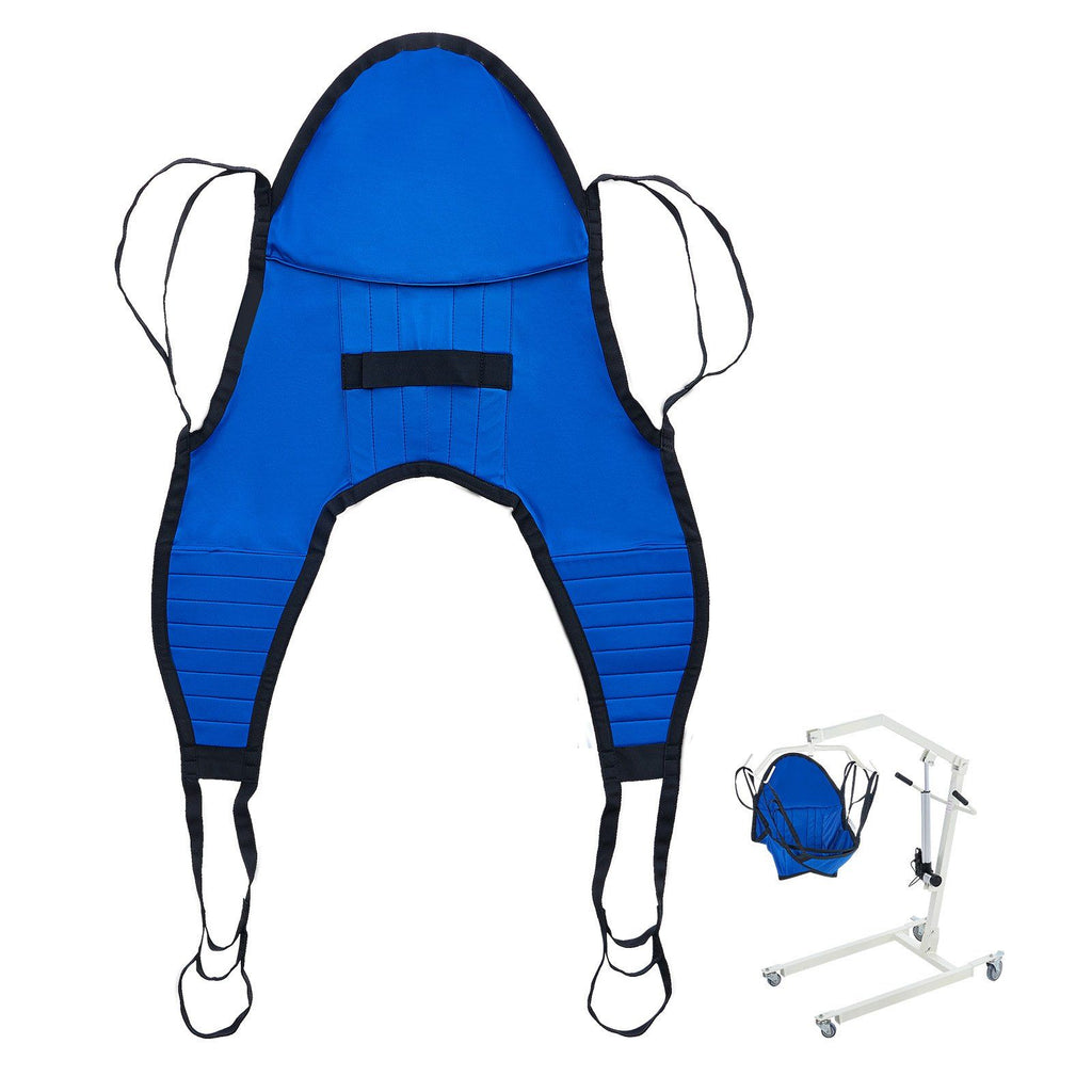 Patient Lift Sling with Head Support Small-Size U Shape Divided Leg Sling