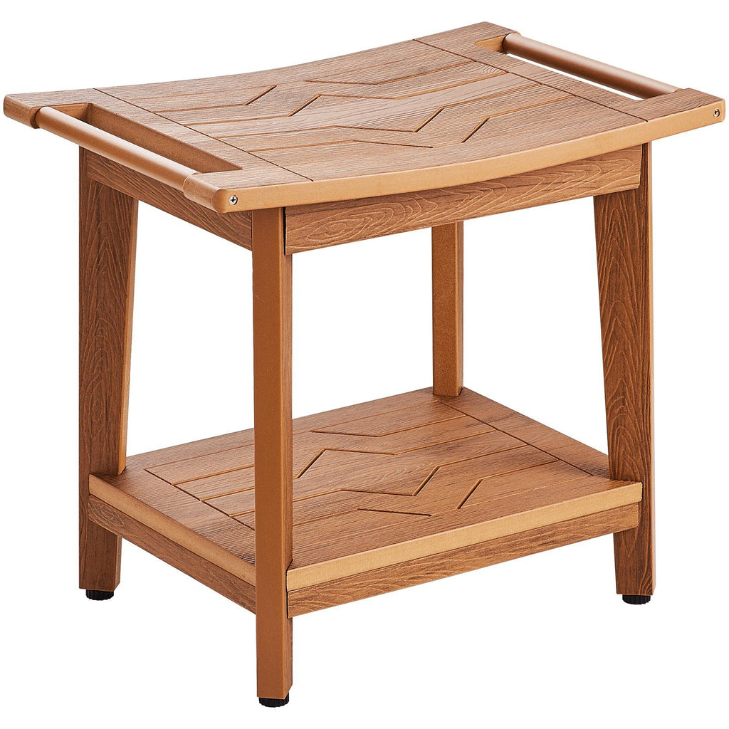 Poly Lumber Shower Bench 21 x 14 x 18.5 in Shower Stool Chair for Bathroom