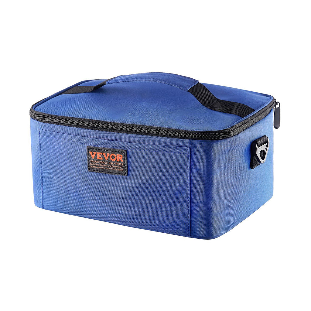 Portable Oven, 110V Home/Office Food Warmer, 80W (Max 100W) Portable Mini Personal Microwave, 2QT Electric Heated Lunch Box, Compatible with Glass, Ceramic, Foil Container (Blue)