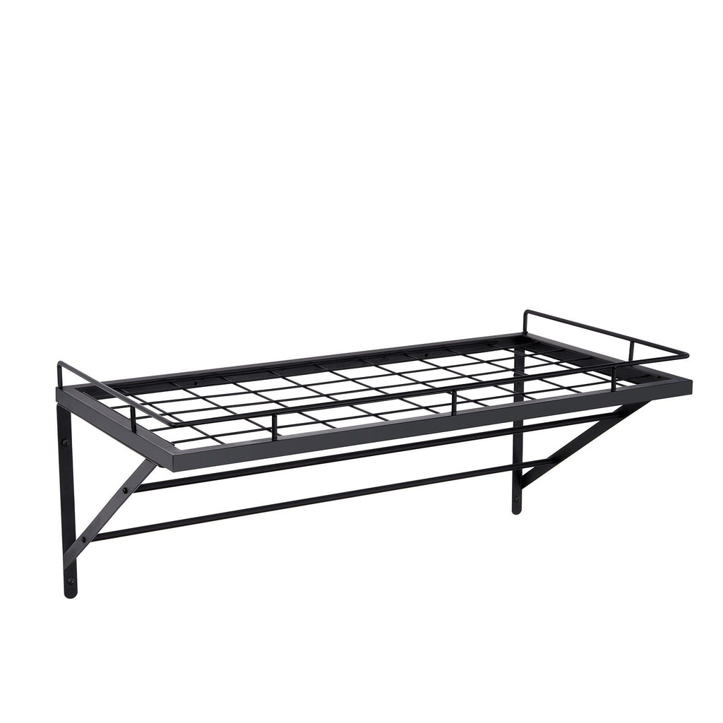 Pot Rack Wall Mounted, 24 inch Pot and Pan Hanging Rack, Pot and Pan Hanger with 12 S Hooks, 55 lbs Loading Weight, Ideal for Pans, Utensils, Cookware in Kitchen