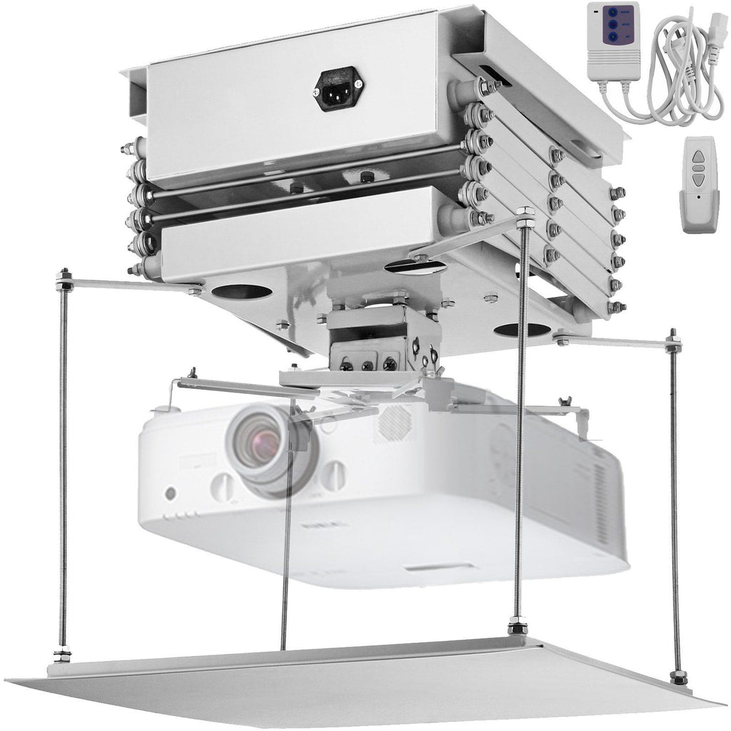 Projector Bracket Motorized Lift Projector Lift with Remote Control Hidden 100CM Electric Projector Lift Mount with Remote (1M)