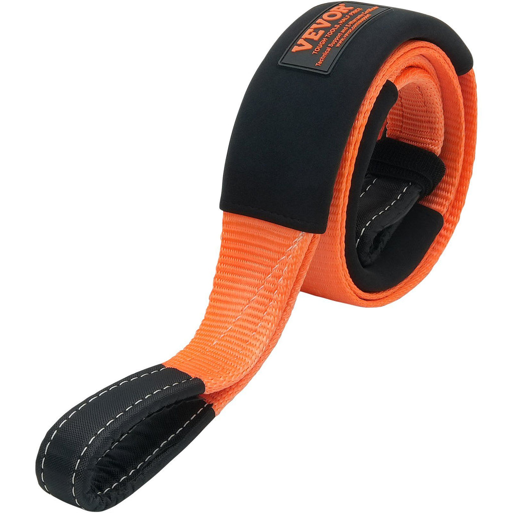 Recovery Tow Strap 3 inches, 8 feet 36,000 lbs Break Strength, Triple Reinforced Loop Straps, Tree Saver, Winch Line Extension Strap, Off Road Towing and Recovery, Extreme Weather Resistance