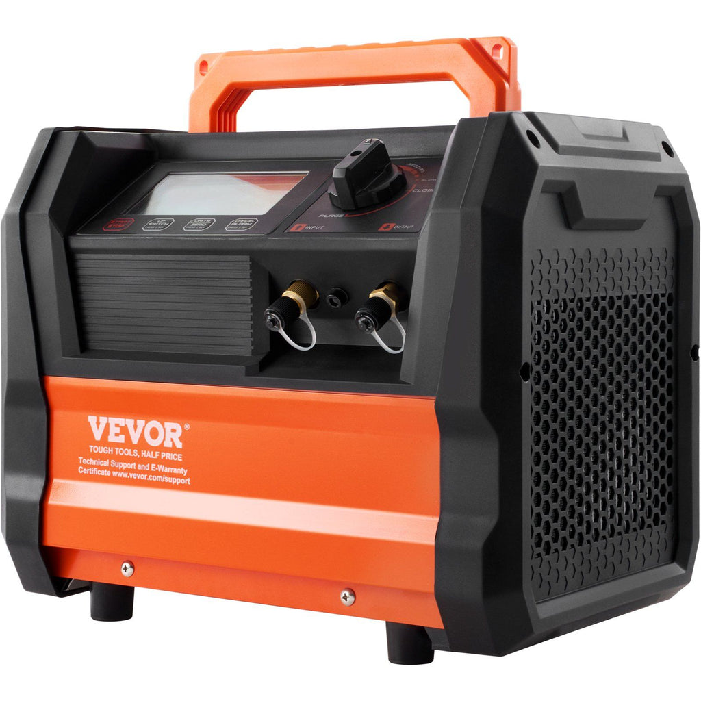 Refrigerant Recovery Machine, 1 HP Dual Cylinder Portable AC Recovery Machine with 3000rpm Brushless Motor, Freon Refrigerant Recycling Tool for Automotive, Air Condition, Household HVAC