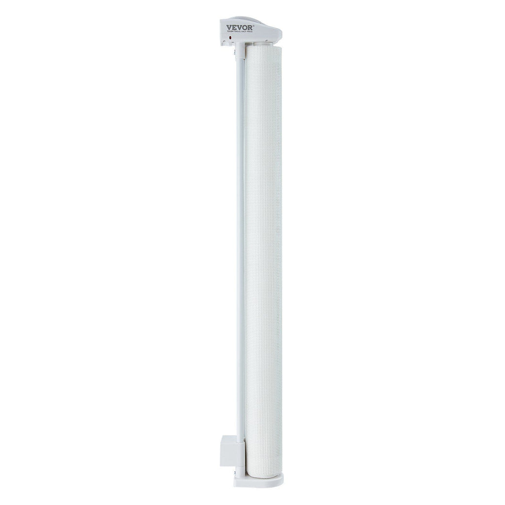 Retractable Baby Gate, 34.2" Tall Mesh Baby Gate, Extends up to 116.1" Wide Retractable Gate for Kids or Pets, Retractable Dog Gates for Indoor Stairs, Doorways, Hallways, Playrooms, White