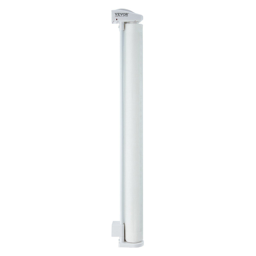Retractable Baby Gate, 34.2" Tall Mesh Baby Gate, Extends up to 60" Wide Retractable Gate for Kids or Pets, Retractable Dog Gates for Indoor Stairs, Doorways, Hallways, Playrooms, White