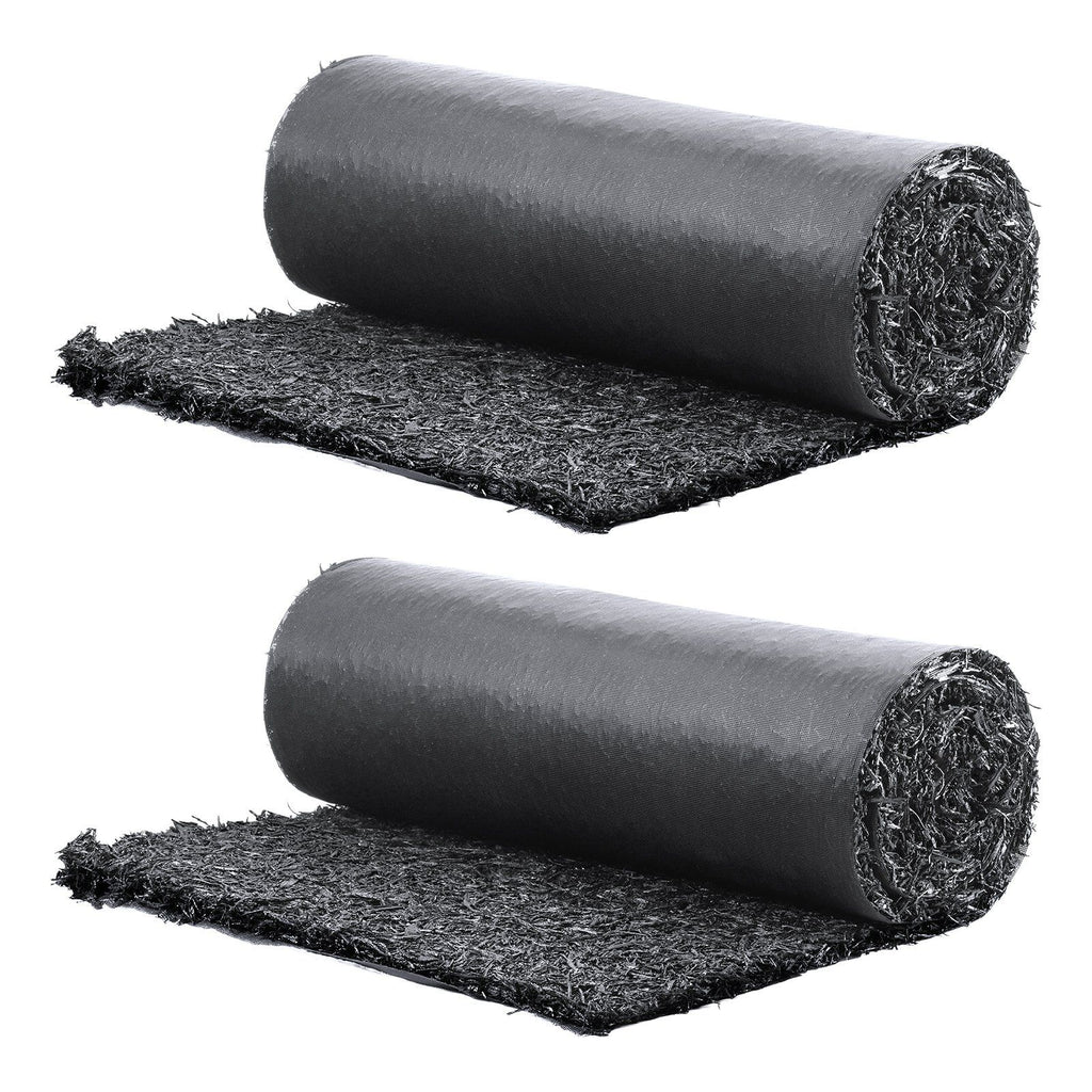 Rubber Mulch for Landscaping, 2 Rolls Recycled Rubber Mulch Mat 96 x 22 in, Permanent Rubber Pathway, Natural-Looking Black Mulch Garden Edging for Plants, Vegetables & Flower Garden Barrier