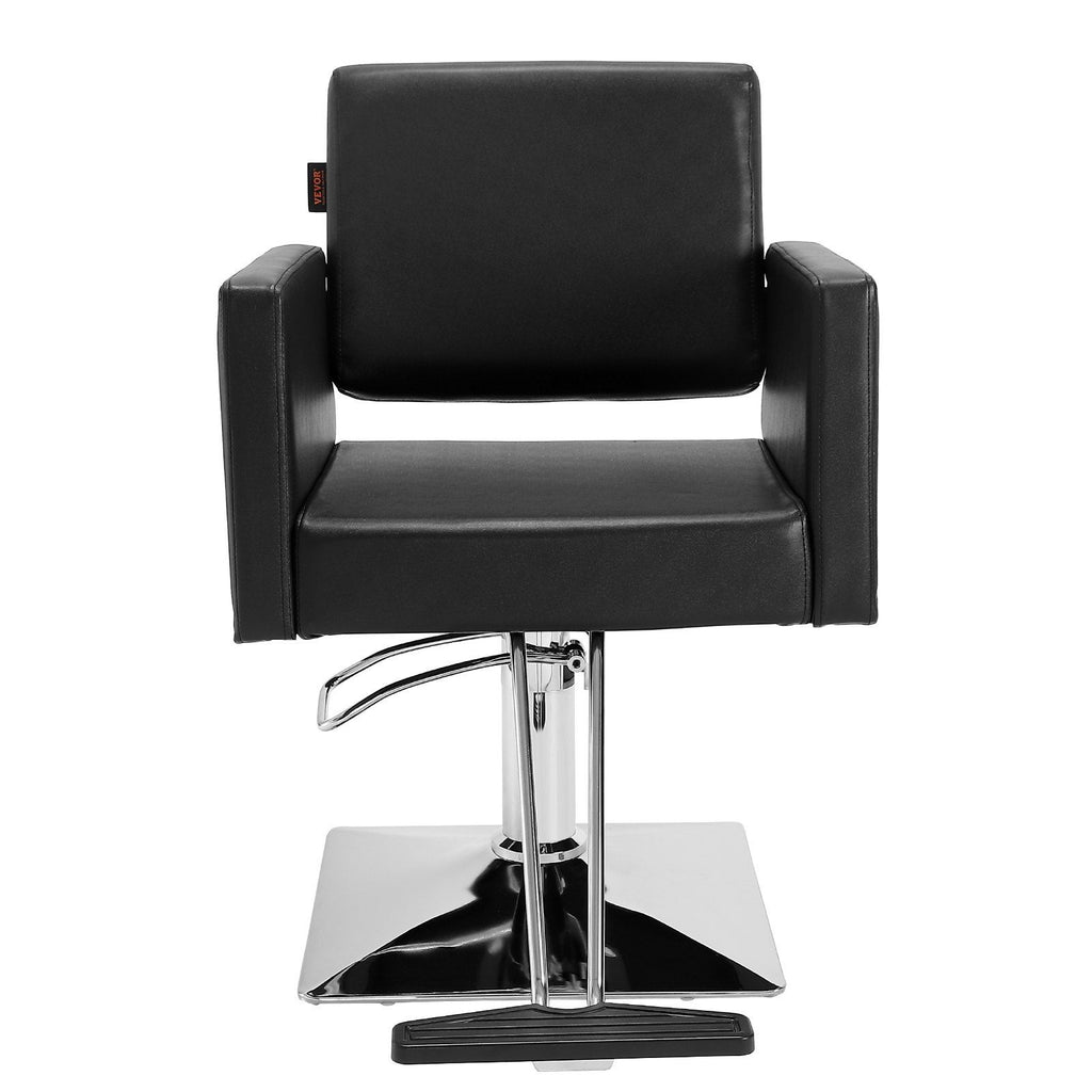Salon Chair, Barber Chair for Hair Stylist, Styling Chair with Heavy Duty Hydraulic Pump, 360° Swivel Hair Salon Chair with Footrest for Beauty Spa Shampoo, Max Load Weight 330 lbs, Black