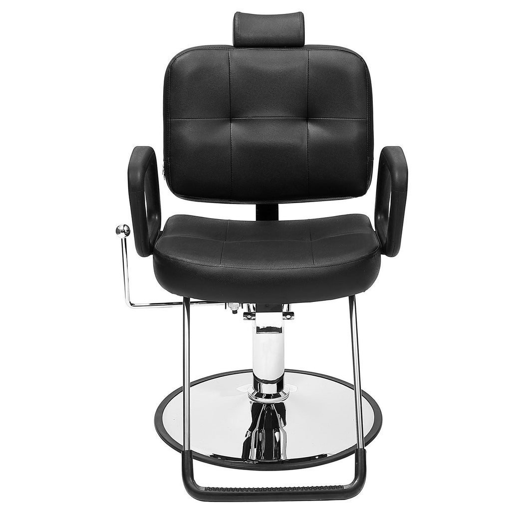Salon Chair, Hydraulic Recliner Barber Chair for Hair Stylist, 360 Degrees Swivel 90°-125° Reclining Salon Chair for Beauty Spa Shampoo, Max Load Weight 330 lbs, Black