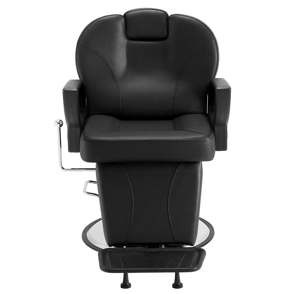 Salon Chair, Hydraulic Recliner Barber Chair for Hair Stylist, 360 Degrees Swivel 90°-130° Reclining Salon Chair for Beauty Spa Shampoo, Max Load Weight 330 lbs, Black