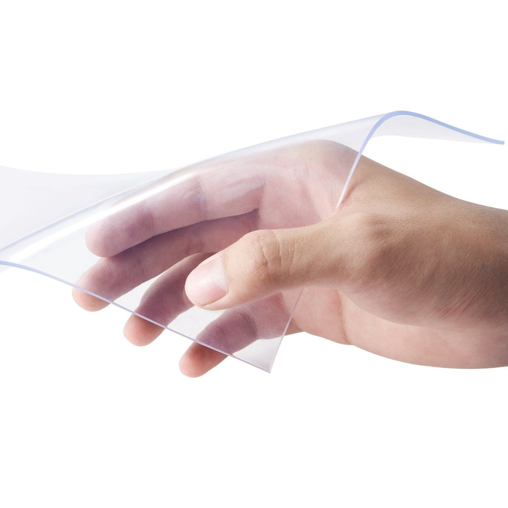 Strip Curtain, 75' Length x 8" Width x 0.08" Thickness, Clear PVC Smooth Curtain Strip Door Bulk Roll, Plastic Door Strips for Doorways of Supermarket, Garage, Warehouse, Barn, Pet Animal House
