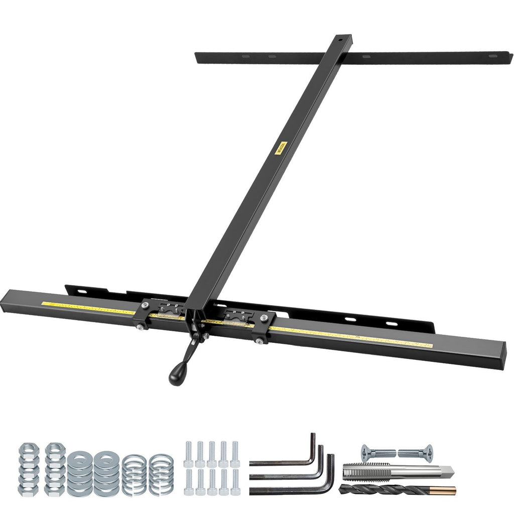 Table Saw Fence System, 57"×57" Classic Table Saw Fence Rail, Metric/Imperial Scale, Adjustable Hole Saw Fence System, w/Front Guide Bar Table Saw Fence, Tablesaw Fence Slide for Easy Gliding