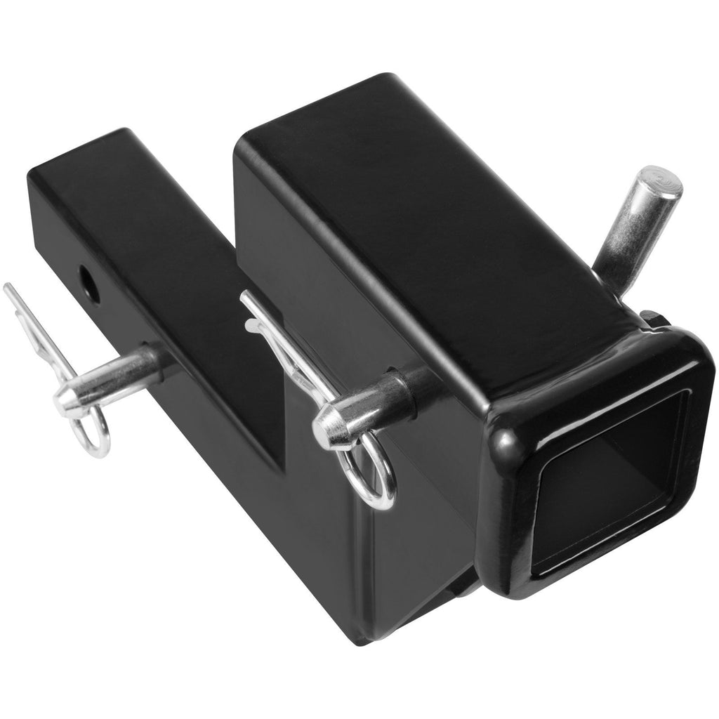 Trailer Hitch Riser, for 2" Receiver with 4" Rise/Drop, Trailer Receiver Hitch Extender Extension Adapter, 5-1/4" and 6-3/4" Extension Length, 4000 lbs Towing Capacity, Hitch Pin Included, Black