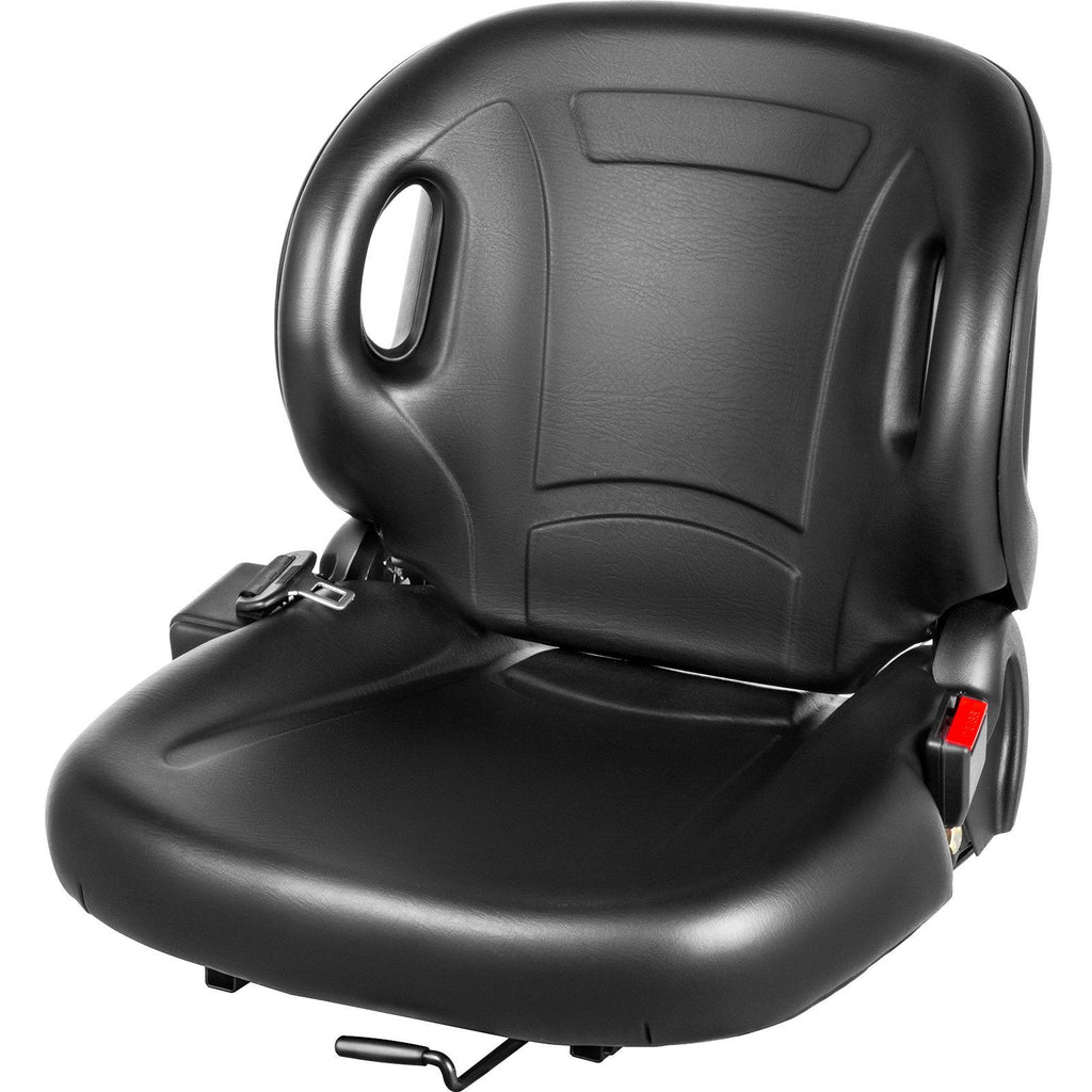 Universal Tractor Seat With Retractable Seat Belt Switch, Forklift Seat, Lawn Mower Seat, Equipment Seat Compatible With Hyster, Tcm, Mitsubishi, And Nissan , Black
