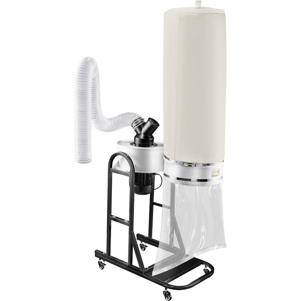 Vortex Dust Collector Woodworking Dust Collector 1.5HP 220V w/ Mobile Base