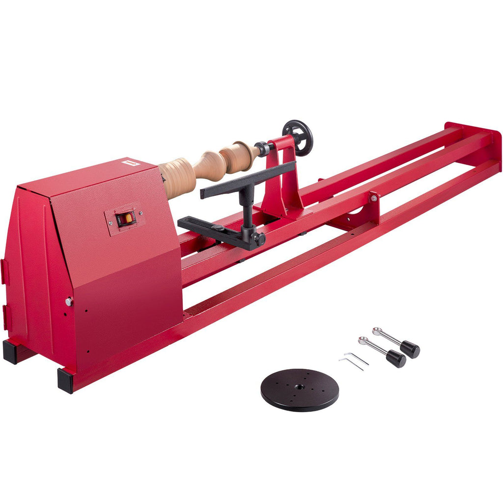 Wood Lathe, 14''x40'' Power Lathes, 1/2 HP Wood Lathe Machine, 1/2 Phase Benchtop Lathe, Excelsior Wood Lathe, 1100,1600,2300,3400 Rpm Power Wood Lathes with 3 Chisels 3 Wrenches and Accessories