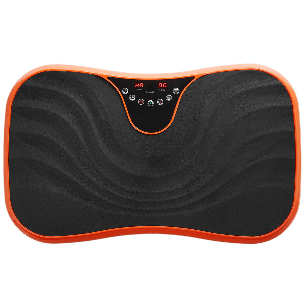 Vibration Plate Exercise Machine, Whole Body Vibrating Platform for Lymphatic Drainage and Weight Loss, Home Workout Fitness Equipment with 2 Resistance Bands, Body Shaker for Women Men, Orange