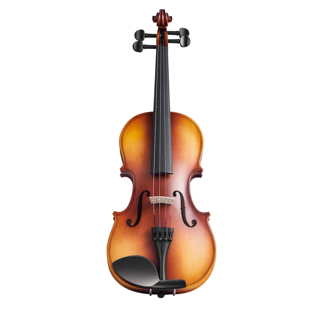 Violin 4/4 Full Size for Adults, Violin Fiddle Set for Beginners with Hard Case, Rosin, Bow, Shoulder Rest, Bridge, Tuner and Extra Strings, Professional Musical Instruments for Student (Brown)