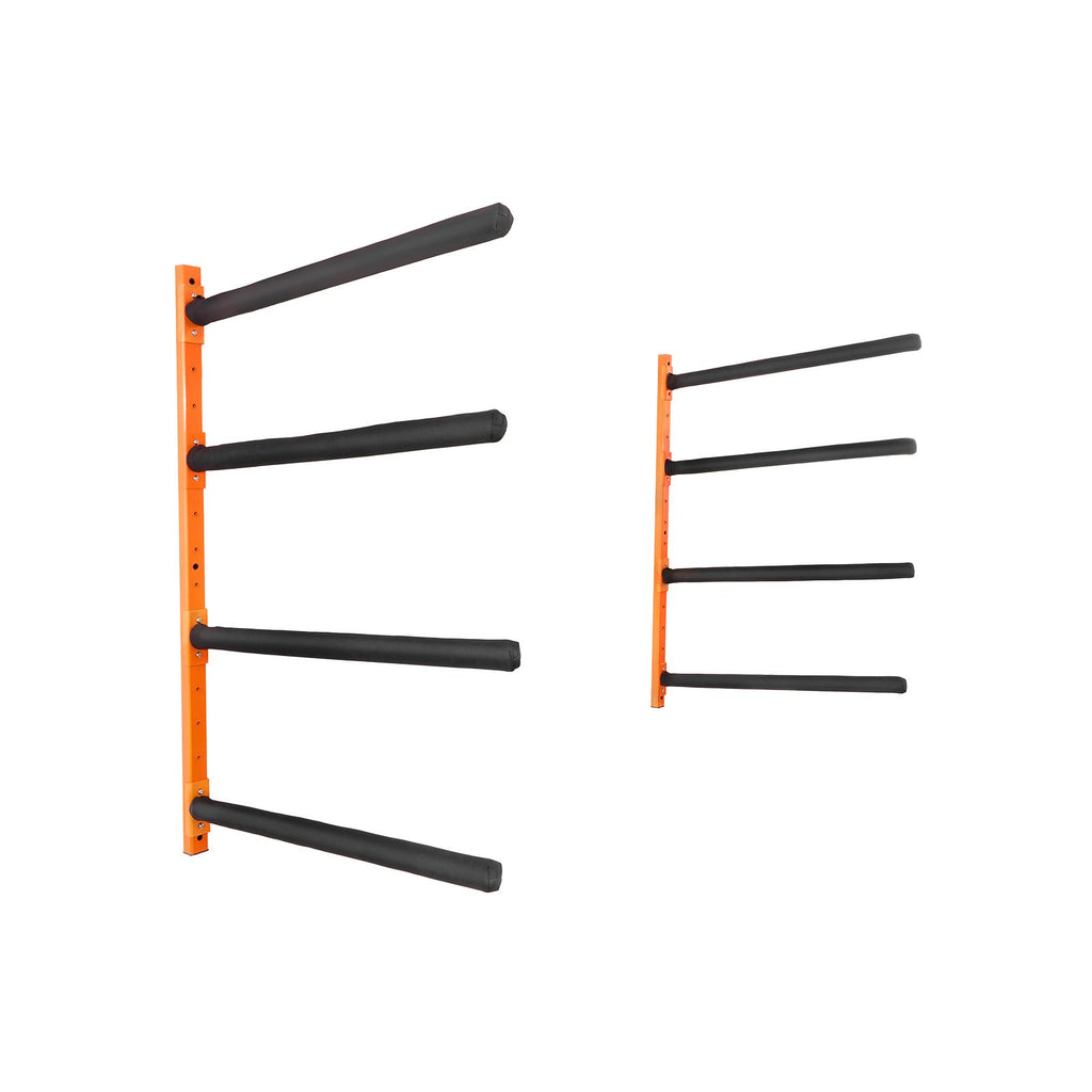 Wall Kayak Storage Rack, 4-Capacity Wall Mounted Kayak Holders for Kayak Canoe Paddle Board, Kayak Storage Hooks with Adjustable Padded Arms, 400 LBS Load Kayak Hanger for Indoor Outdoor Garage