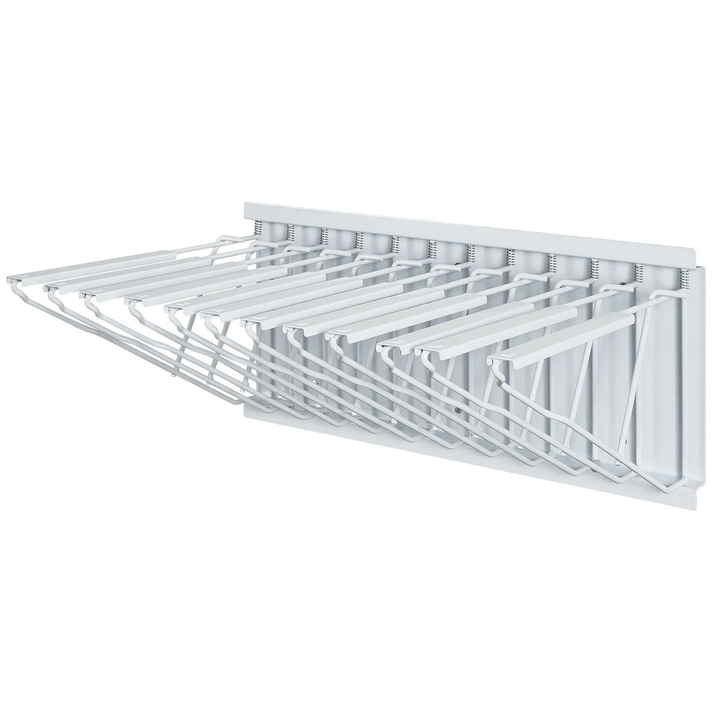 Wall Mount Blueprint Storage Rack – Holds up to 1200 Blueprints, Hanging Blueprint Holder with 12 Pivot Brackets, for 24", 30", 36", or 42" Clamps(Rack Only Without Clamps)- Heavy Duty(240lbs)