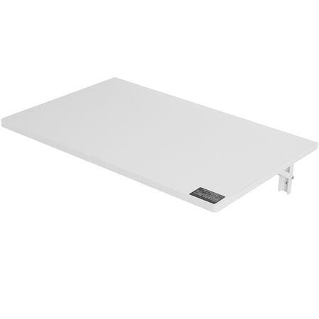 Wall Mounted Folding Table, 23.6 x 15.7 inches Wall Mount Table, Floating Desk with Iron Bracket, Fold Down Desk for Small Spaces, Home Office, Dining, Laundry Room, Kitchen, Bar, White