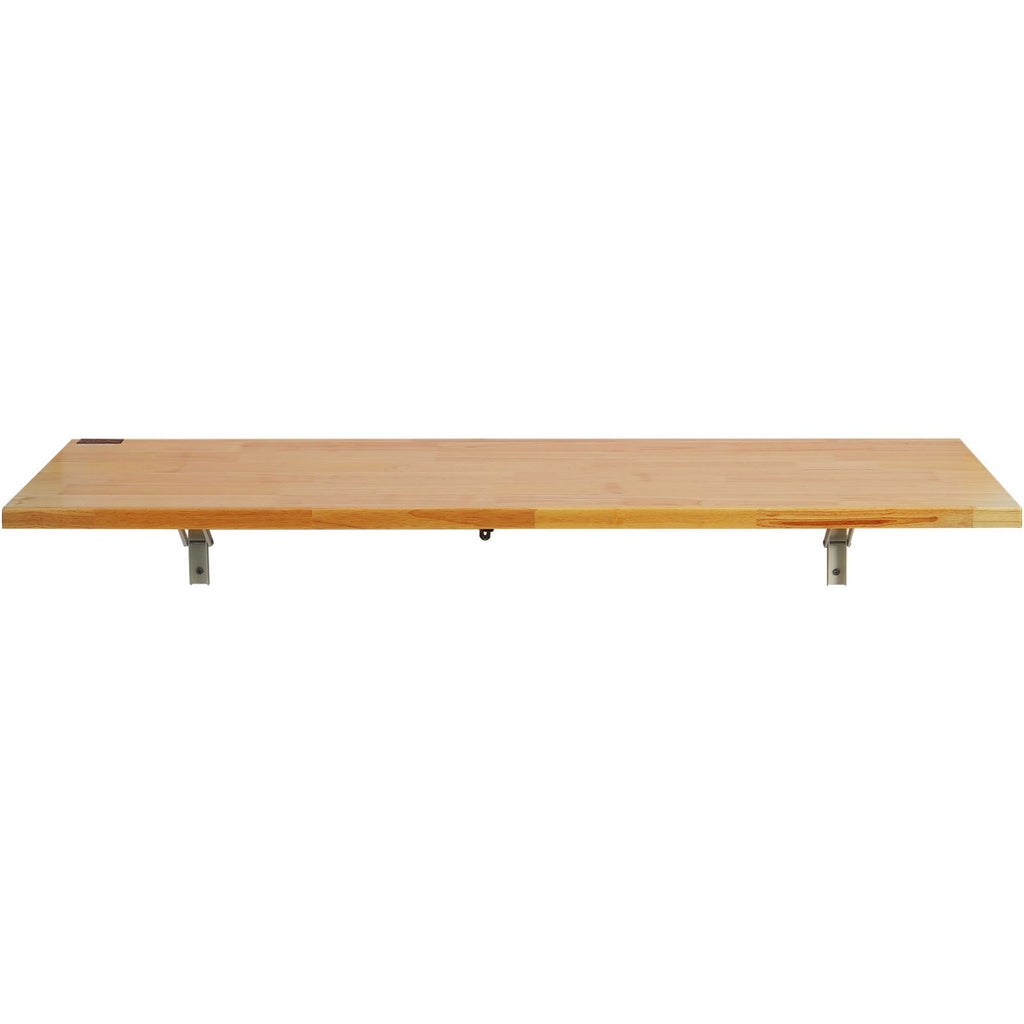 Wall Mounted Folding Table, 47.2 x 19.7 inches Wall Mount Table, Floating Desk with Iron Bracket, Fold Down Desk for Small Spaces, Home Office, Dining, Laundry Room, Kitchen, Bar, Burlywood