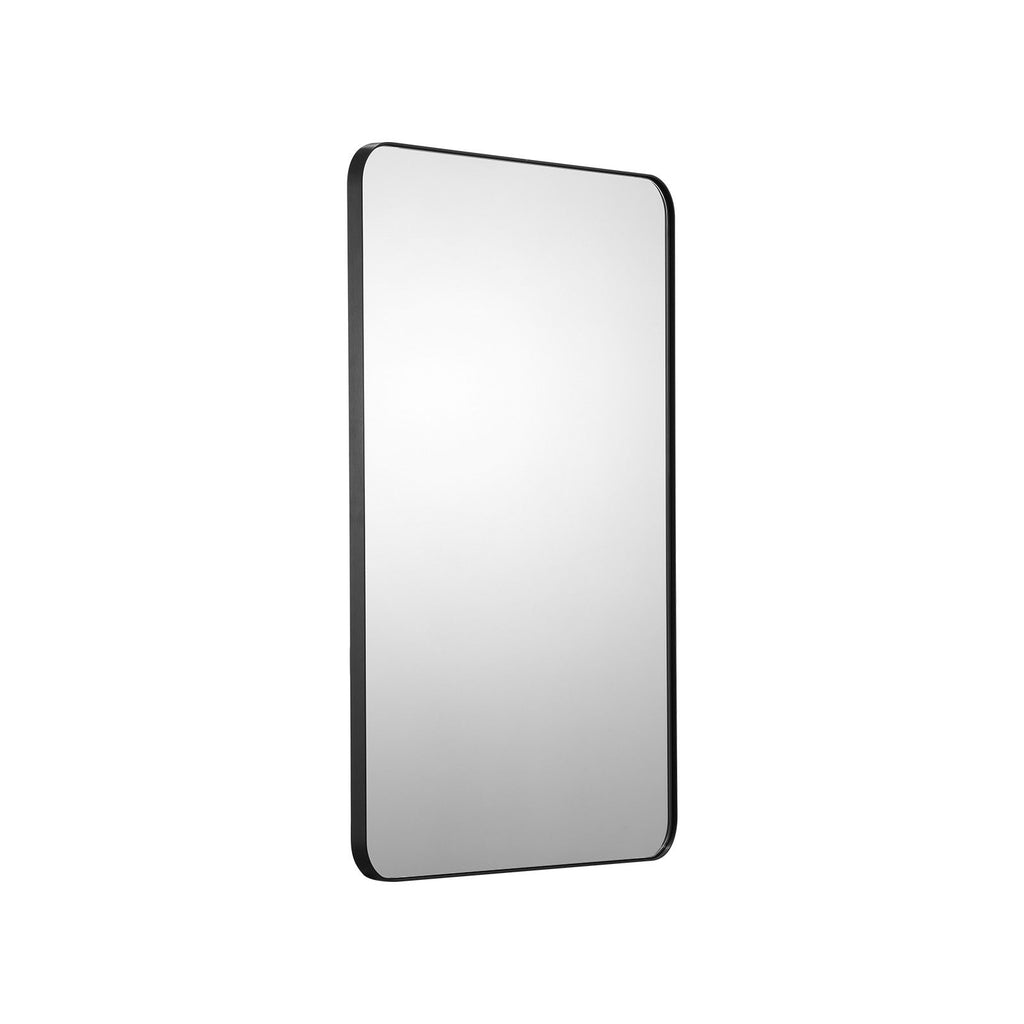 Wall Mounted Makeup Mirror, 0.15" Thick, 24" x 36" Mirror with Aluminium Alloy Frame & Explosion-Proof Film, Scratch-Resistant Mirror with Z-Shaped Bracket, Fit for Bathroom/Bedroom/Living Room