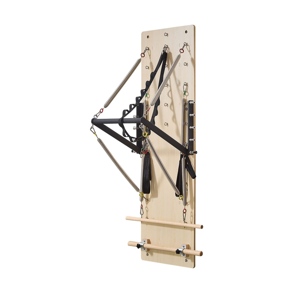 Wall Mounted Pilates Reformer Machine, Maple Wood Pilates Springboard, Exercise Equipment with Resistance Springs, Yoga Fitness Trainer, Suitable for Flexibility Balance, Home Gym Studio Workout