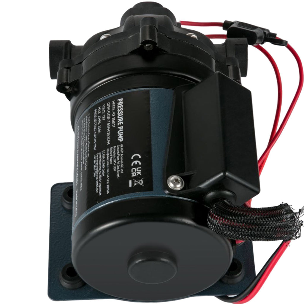 Washdown Pump, 12V DC, 7 GPM 60 PSI, Max. 10 FT Lift Self Priming Water Pump, with EPDM Valve, Universal Salt Water Strainer & Female/Male Thread, for RV, Marine Deck, Yacht