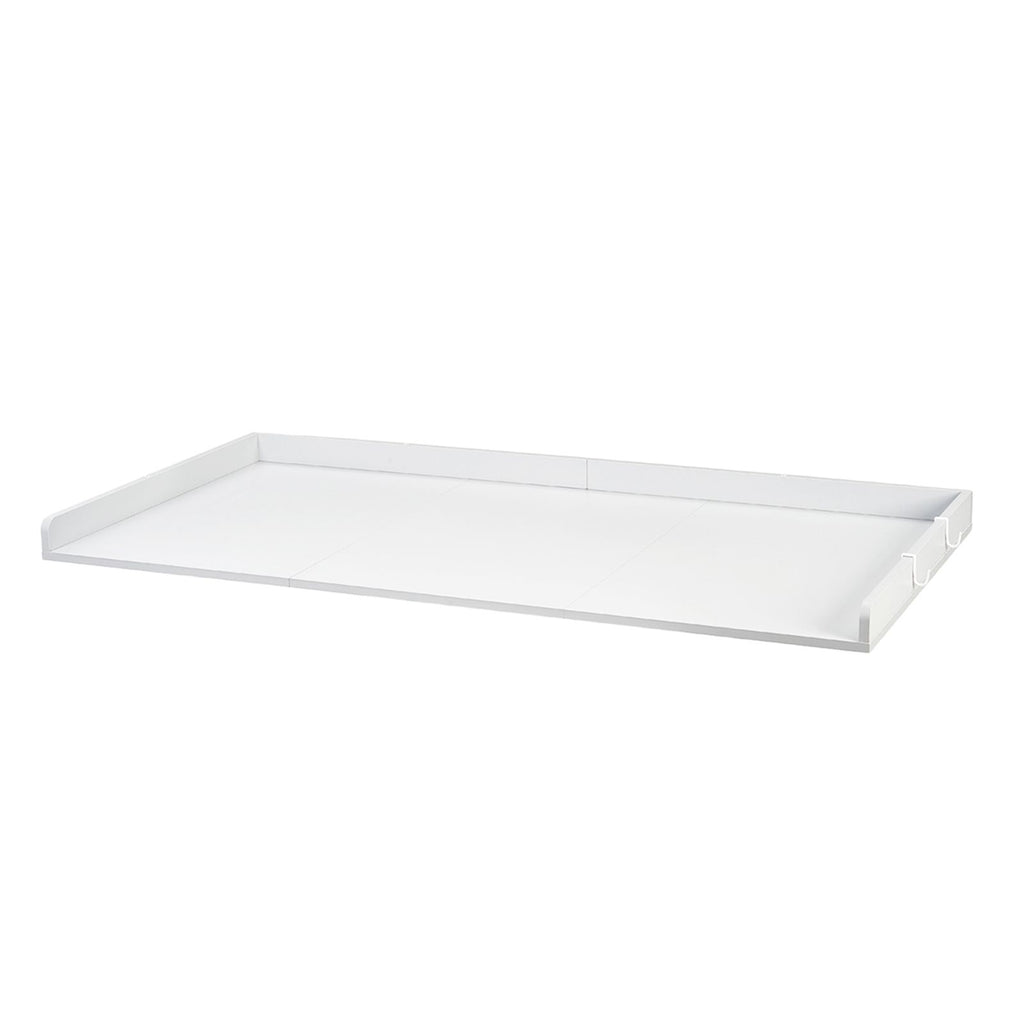 Washer Dryer Countertop, 54 x 27.5 in Wooden Washer and Dryer Topper with Edge & 2 Hooks, Water-Resistant Laundry Machine Topper for Laundry Closet Pantry Counter Organization and Storage, White