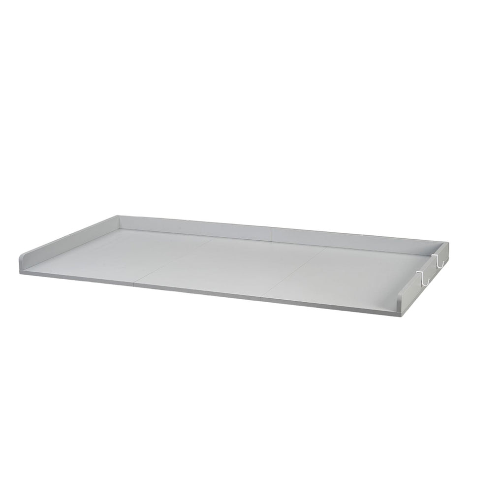Washer Dryer Countertop, 54 x 27.5 in Wooden Washer and Dryer Topper with Edge & 2 Hooks, Water-Resistant Laundry Machine Topper for Laundry Closet Pantry Counter Organization and Storage, Gray