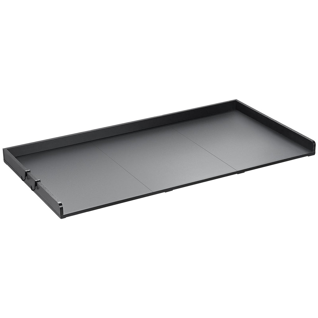 Washer Dryer Countertop with 3 Splicing Panels, 54" x 27" Wooden Washer and Dryer Countertop with Non-Slip Pads, Water-Resistant Laundry Topper for Laundry Room Organization and Storage, Black