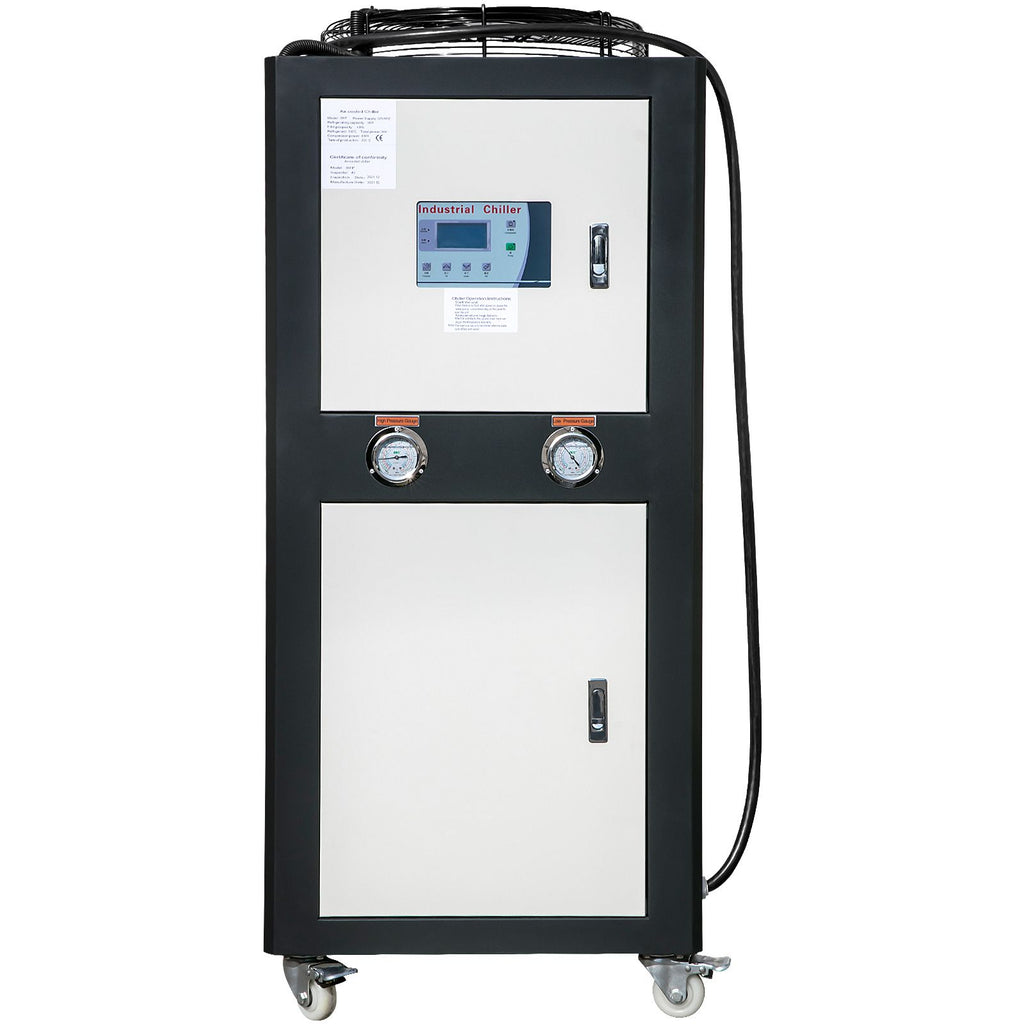 Water Chiller 6Ton Capacity, Industrial Chiller 6Hp, Air-Cooled Water Chiller, Finned Condenser, with Micro-Computer Control, Stainless Steel Water Tank Chiller Machine for Cooling Water