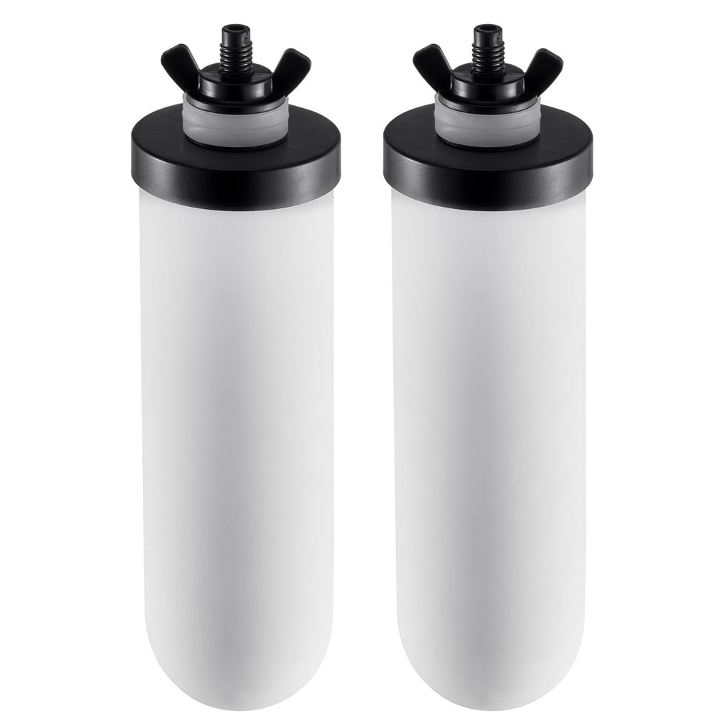 Water Filters Replacement, Purification Elements, Ceramic Replacement Filters, Easy to Replace Water Filter, Gravity Water Filter System, Compatible with Most Brands, Pack of 2, White