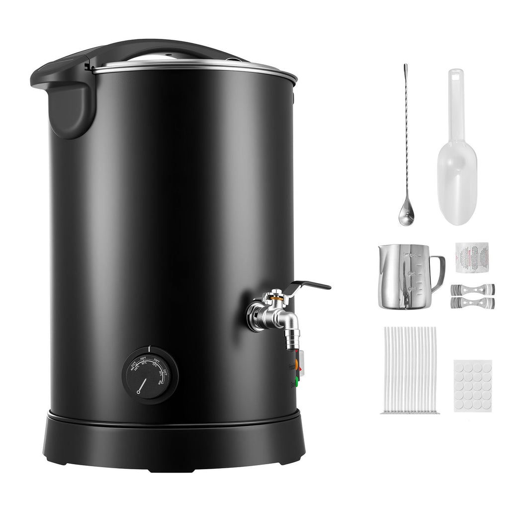 Wax Melter for Candle Making, 10.6 Qts, Fast and Even Heating, with Easy Pour Spout and Temperature Control, Hourglass Base for Non-Stick Smooth Flow, Wax Melting Pot for Making Candles Soaps