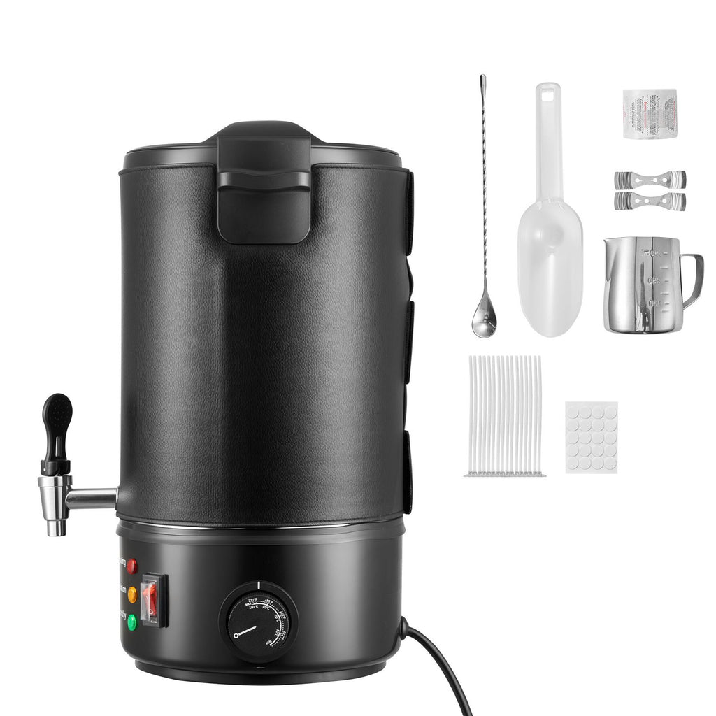 Wax Melter for Candle Making, 8.5 Qts, Fast and Even Heating, with Easy Pour Spout and Temperature Control, Grooved Base for Non-Stick and Smooth Flow, Wax Melting Pot for Making Candles Soaps