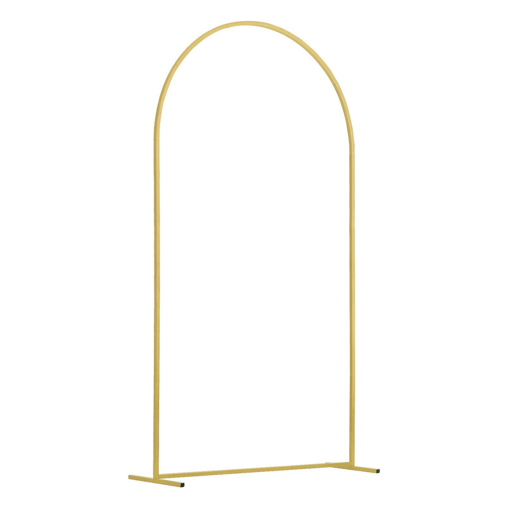 Wedding Arch Backdrop Stand, 7.2FT & 6FT, Set of 2 Stand with Case Connection & Chassis Crossbar Design, Easy-to-Assemble Gold Stand with Premium Metal, Fit for Birthday, Celebration, Holiday