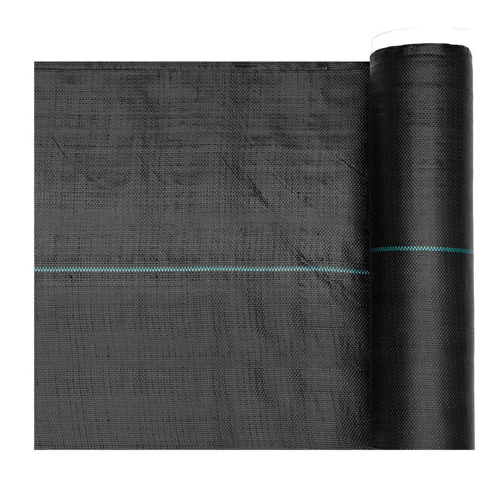 Weed Barrier Fabric Heavy Duty, 1.3x100FT 3.2oz Landscape Fabric, Woven Weed Blocker Fabrics, Garden Fabrics Weeds Barrier, Weeds Control Ground Cover, Geotextile Webbing, Gardening Mat, Black