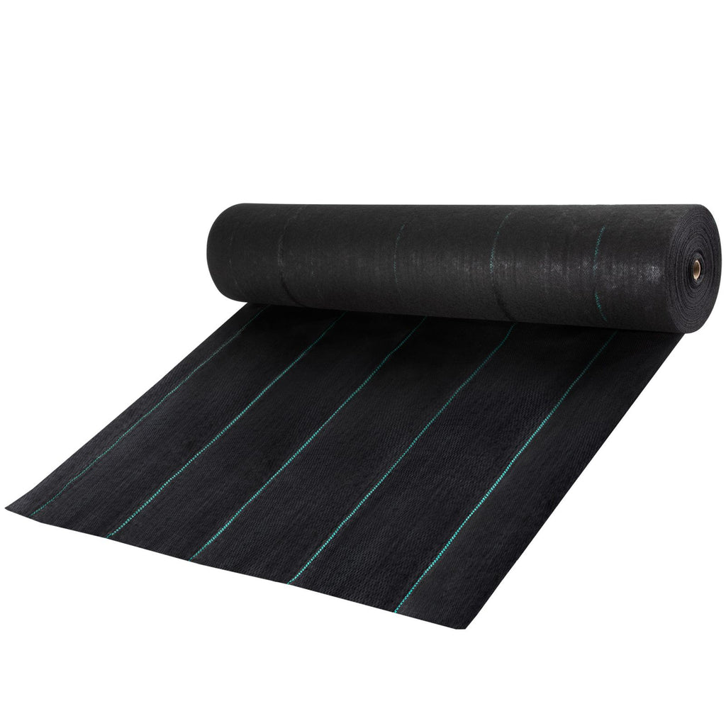 Weed Barrier Landscape Fabric, 5 x 250 ft, 5 Oz Premium Woven Ground Cover Heavy Duty PP Material & Easy Setup, Single-Layer for Outdoor Garden, Lawn, Driveway, Black