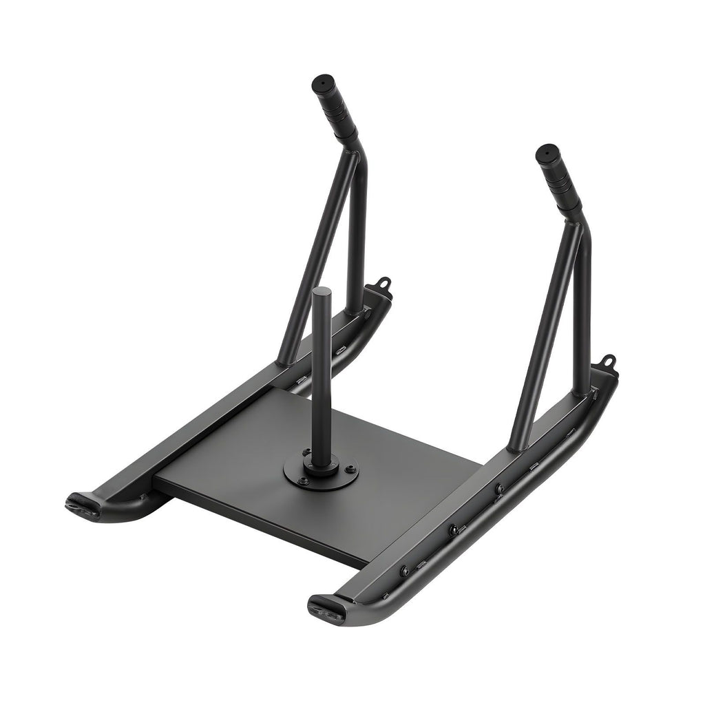 Weight Sled, Steel Power Sled, Fitness Strength Training Sleds for Athletic Exercise Speed Improvement, Workout Fitness Equipment with Handle, Compatible with 1/2 in Weight Plates, Black