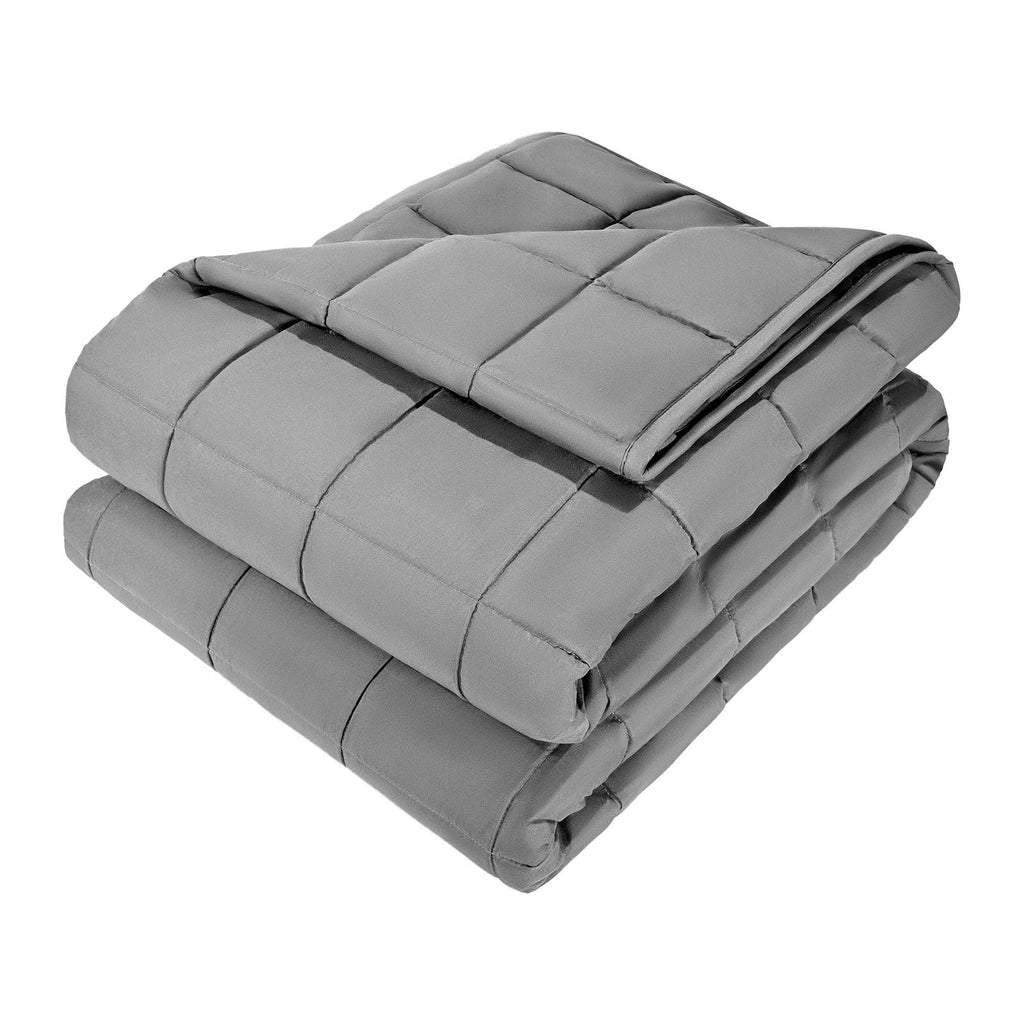 Weighted Blanket, 25 lbs, 60 x 80 in Queen Size, Cooling Breathable Heavy Blanket with Glass Beads, All-Season Use, Suitable for 250-310 lbs Adults, Anxiety Stress Relief, Improve Sleep, Grey