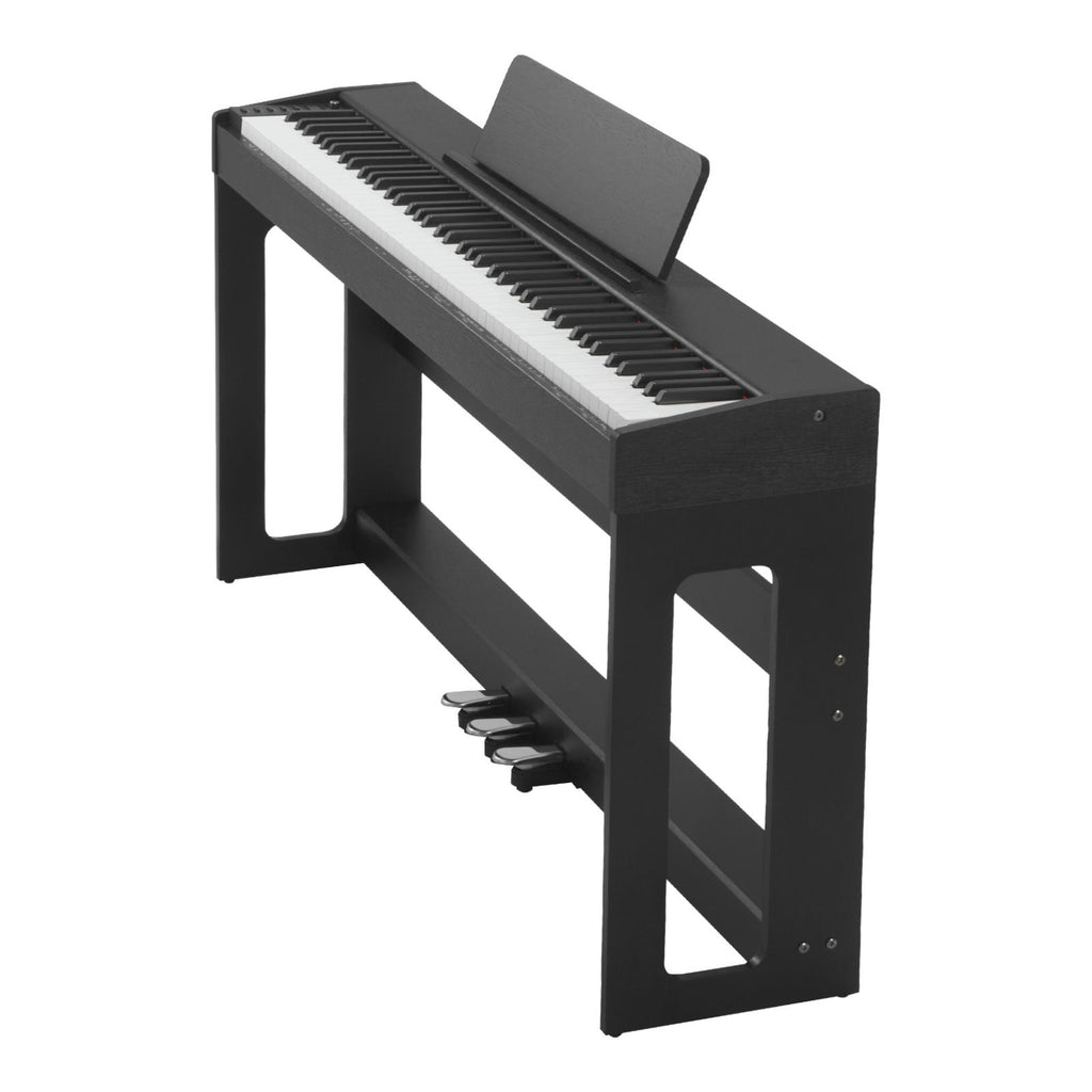 Weighted Digital Piano, 88 Keys Fully Weighted, Electric Piano Keyboard with Furniture Stand, Power Adapter, Triple Pedal, Record Function, 280 Tones, Wireless Connection, for Beginners, Black