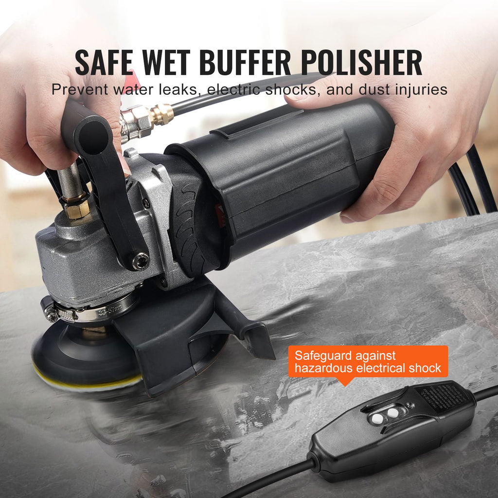 Wet Polisher 800W, 4" Concrete Grinder with 6 Variable Speed and 7 Polishing Kits, Wet Grinder Machine for Marble, Granite, Stone, Rock, Tile, Equipped with a GFCI Switch, (1000 - 4000 RPM) image 2