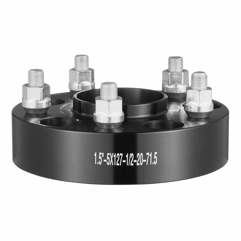 Wheel Spacers, 1.5" 5"x5.5" Wheel Adapters, 5 Lug Forged Spacer, 71.5 mm Bore Hubcentric M1/2-20 Studs Spacers, Fit for Jeep Journey, WRANGLER JK JKU, Commander XK, Marquis, 4 PCS Black